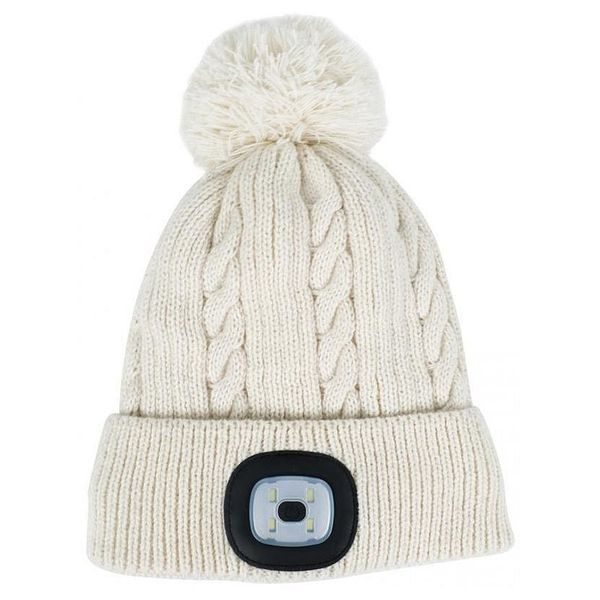 ČEPICE LED S BAMBULÍ DAMON, 4XSMD LED, USB NABÍJENÍ, 60LM, BÍLÁ, L - ČEPICE, KŠILTOVKY, PONOŽKY A JINÉ{% if zbozi.kategorie.adresa_nazvy[0] != zbozi.kategorie.nazev %} - PŘÍSLUŠENSTVÍ{% endif %}