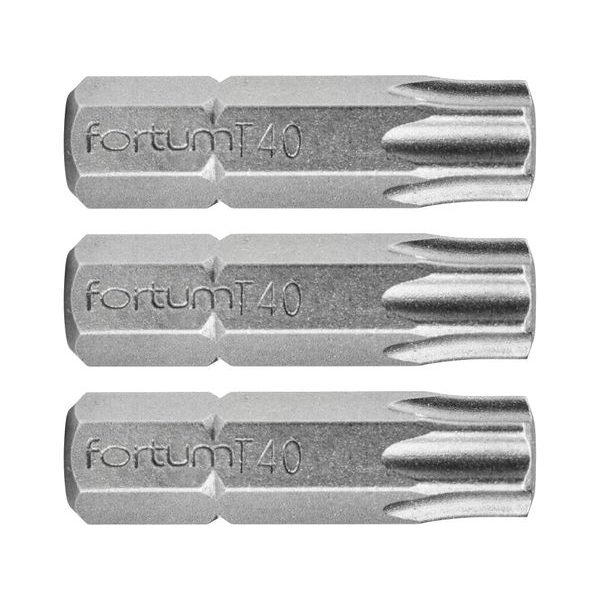 FORTUM HROT TORX, SADA 3KS, T 40X25MM, S2, 4741440 - STANDARDNÍ BITY TORX{% if zbozi.kategorie.adresa_nazvy[0] != zbozi.kategorie.nazev %} - PŘÍSLUŠENSTVÍ{% endif %}