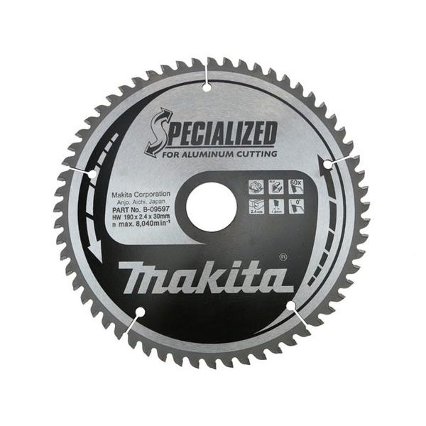 MAKITA B-09597 - KOTOUČ PILOVÝ HLINÍK SPECIALIZED 190X2.4X30MM 60Z =NEW B-33261 - OSTATNÍ PŘÍSLUŠENSTVÍ{% if zbozi.kategorie.adresa_nazvy[0] != zbozi.kategorie.nazev %} - MAKITA-SHOP{% endif %}