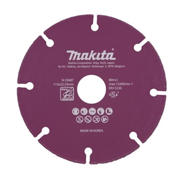 MAKITA B-53687 - KOTOUČ ŘEZNÝ DIAMANTOVÝ 115X1.3X22.23MM - OSTATNÍ PŘÍSLUŠENSTVÍ{% if zbozi.kategorie.adresa_nazvy[0] != zbozi.kategorie.nazev %} - MAKITA-SHOP{% endif %}