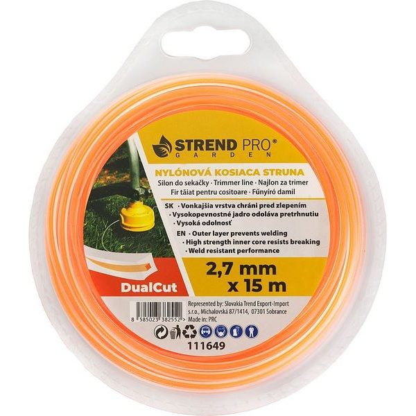 STRUNA DUALCUT DBQ 2,7MM, 15M, HRANATÁ - 2,7MM{% if zbozi.kategorie.adresa_nazvy[0] != zbozi.kategorie.nazev %} - ZAHRADA{% endif %}