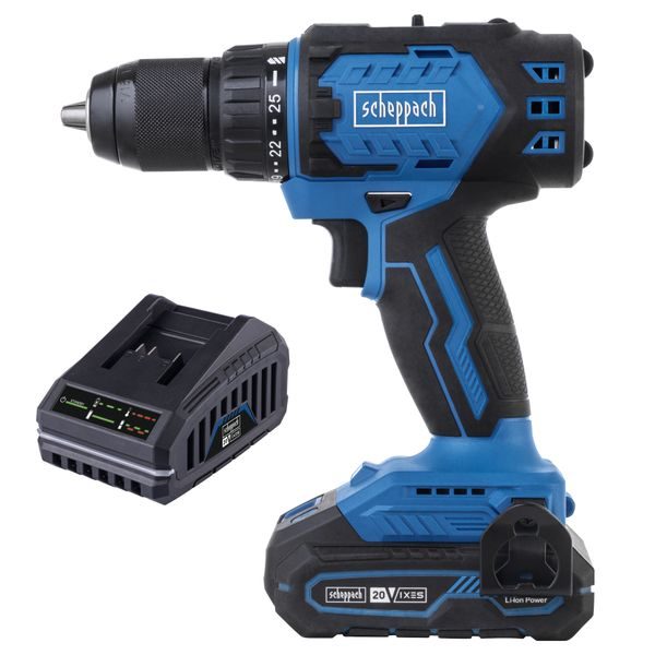 SCHEPPACH BC-DD60-X-SET S 20 V IXES AKU VRTACÍ ŠROUBOVÁK + 2AH BATERIE + NABÍJEČKA 2,4 A - AKU ŠROUBOVÁK 18V - 20V{% if zbozi.kategorie.adresa_nazvy[0] != zbozi.kategorie.nazev %} - AKU NÁŘADÍ{% endif %}