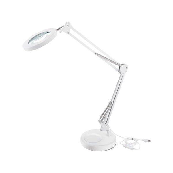 EXTOL LIGHT LAMPA STOLNÍ S LUPOU, USB NAPÁJENÍ, BÍLÁ, 2400LM, 3 BARVY SVĚTLA, 5X ZVĚTŠENÍ, 43161 - LED SVĚTLA{% if zbozi.kategorie.adresa_nazvy[0] != zbozi.kategorie.nazev %} - SVÍTIDLA{% endif %}