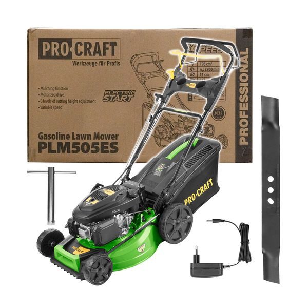 BENZÍNOVÁ SEKAČKA PROCRAFT PLM505ES NE | PLM505ES NE PROCRAFT - SEKAČKY S ELEKTROSTARTEM{% if zbozi.kategorie.adresa_nazvy[0] != zbozi.kategorie.nazev %} - ZAHRADA{% endif %}