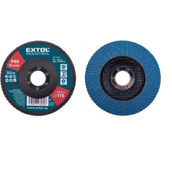 EXTOL INDUSTRIAL KOTOUČ LAMELOVÝ ŠIKMÝ ZIRKONOVÝ, O 115MM, P80, 8803408 - LAMELOVÉ KOTOUČE{% if zbozi.kategorie.adresa_nazvy[0] != zbozi.kategorie.nazev %} - PŘÍSLUŠENSTVÍ{% endif %}