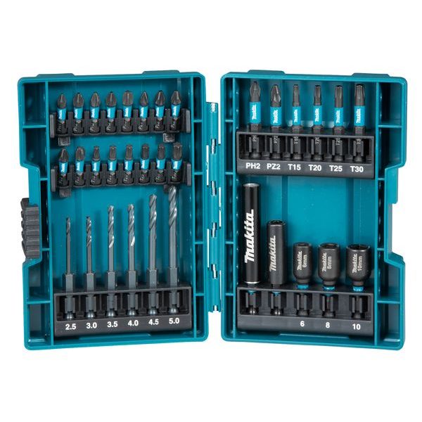 MAKITA B-66896 - SADA TORZNÍCH BITŮ A VRTÁKŮ 1/4" IMPACT BLACK 33 KS V PLASTOVÉ KRABIČCE - NEROZŘAZENO{% if zbozi.kategorie.adresa_nazvy[0] != zbozi.kategorie.nazev %} - MAKITA-SHOP{% endif %}