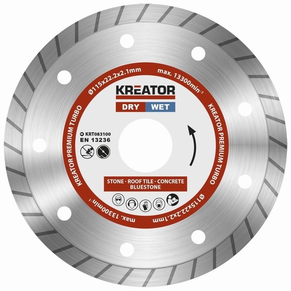 KREATOR KRT083100 DIAMANTOVÝ KOTOUČ CELOOBVODOVÝ 115MM PREMIUM TURBO - DIAMATOVÉ KOTOUČE - ŘEZNÉ{% if zbozi.kategorie.adresa_nazvy[0] != zbozi.kategorie.nazev %} - PŘÍSLUŠENSTVÍ{% endif %}