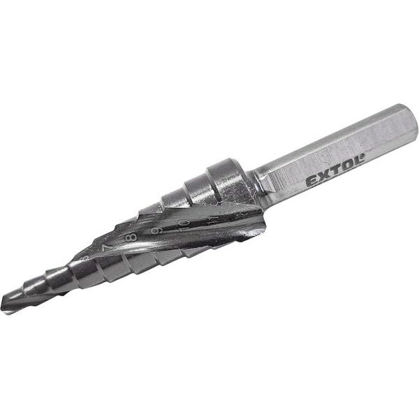 EXTOL INDUSTRIAL VRTÁK STUPŇOVITÝ S LAMAČEM TŘÍSEK, O 3-12MM/PO 1MM, HSS-CO, 8701190 - STUPŇOVITÉ VRTÁKY{% if zbozi.kategorie.adresa_nazvy[0] != zbozi.kategorie.nazev %} - PŘÍSLUŠENSTVÍ{% endif %}
