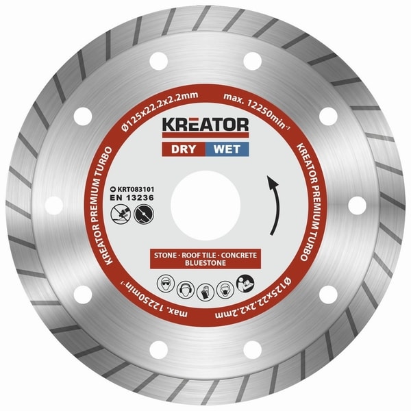 KREATOR KRT083101 DIAMANTOVÝ KOTOUČ CELOOBVODOVÝ 125MM PREMIUM TURBO - DIAMATOVÉ KOTOUČE - ŘEZNÉ{% if zbozi.kategorie.adresa_nazvy[0] != zbozi.kategorie.nazev %} - PŘÍSLUŠENSTVÍ{% endif %}