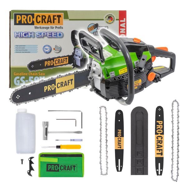 BENZÍNOVÁ ŘETĚZOVÁ PILA PROCRAFT GS-58X | GS-58X PROCRAFT - MOTOROVÉ (BENZÍNOVÉ) ŘETĚZOVÉ PILY{% if zbozi.kategorie.adresa_nazvy[0] != zbozi.kategorie.nazev %} - ZAHRADA{% endif %}