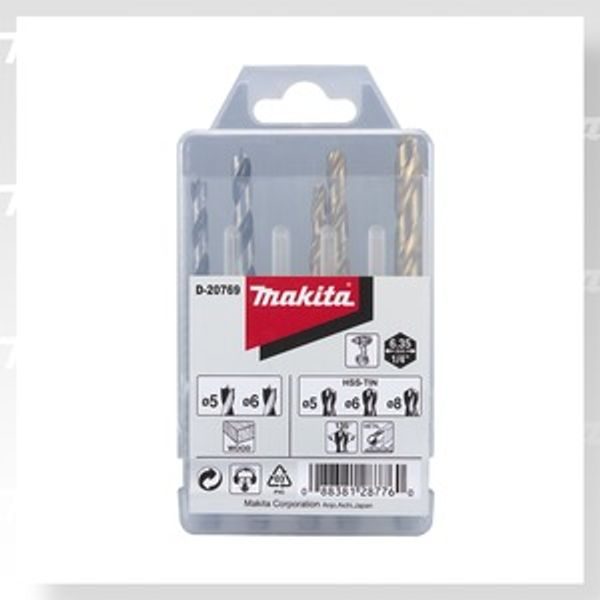 MAKITA D-20769 - SADA VRTÁKŮ DO KOVU/DŘEVA 5;6;8/5;6MM, STOPKA HEX 1/4", 5KS - SADY VRTÁKŮ{% if zbozi.kategorie.adresa_nazvy[0] != zbozi.kategorie.nazev %} - PŘÍSLUŠENSTVÍ{% endif %}