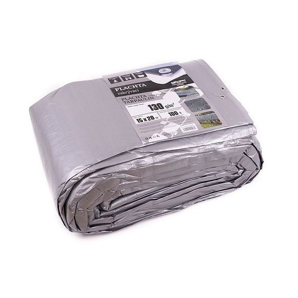 PLACHTA 130G ŠEDÁ 15X20M - SILNÉ 150 G/M2{% if zbozi.kategorie.adresa_nazvy[0] != zbozi.kategorie.nazev %} - DÍLNA A GARÁŽ{% endif %}