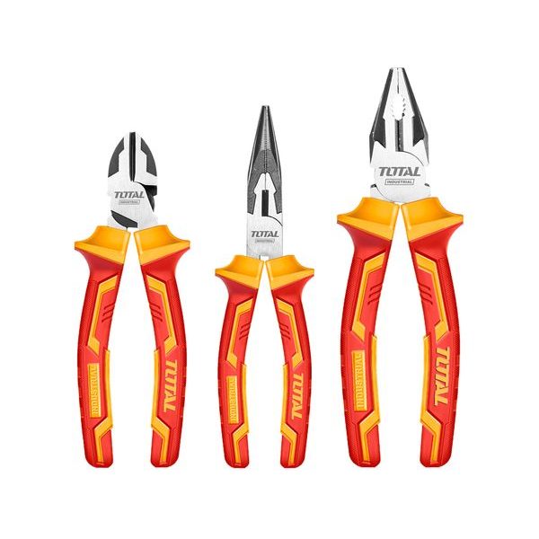 TOTAL ELEKTRIKÁŘSKÉ KLEŠTĚ, SADA 3KS, INDUSTRIAL, 1000V, CRV, THT2K0302 - KLEŠTĚ DO 1000V{% if zbozi.kategorie.adresa_nazvy[0] != zbozi.kategorie.nazev %} - RUČNÍ NÁŘADÍ{% endif %}