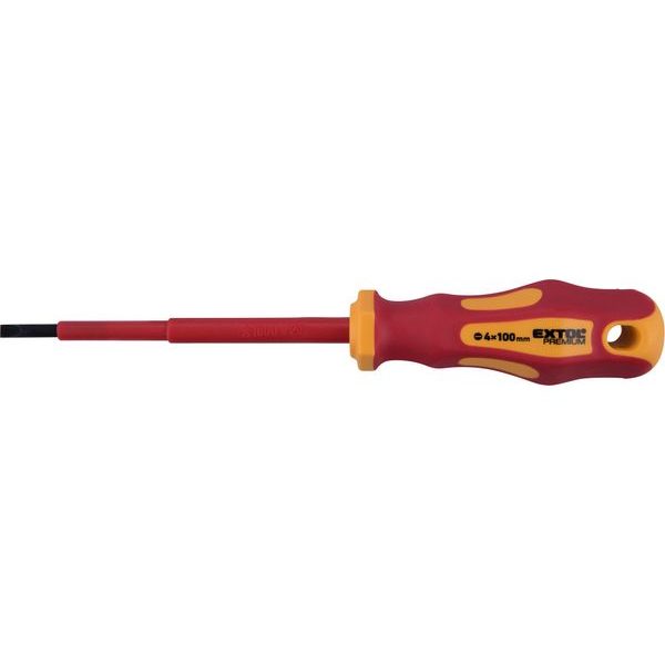 EXTOL PREMIUM ŠROUBOVÁK ELEKTRIKÁŘSKÝ, (-)4X100MM, VDE, CRV, 53074 - ŠROUBOVÁKY ELEKTRIKÁŘSKÉ{% if zbozi.kategorie.adresa_nazvy[0] != zbozi.kategorie.nazev %} - RUČNÍ NÁŘADÍ{% endif %}