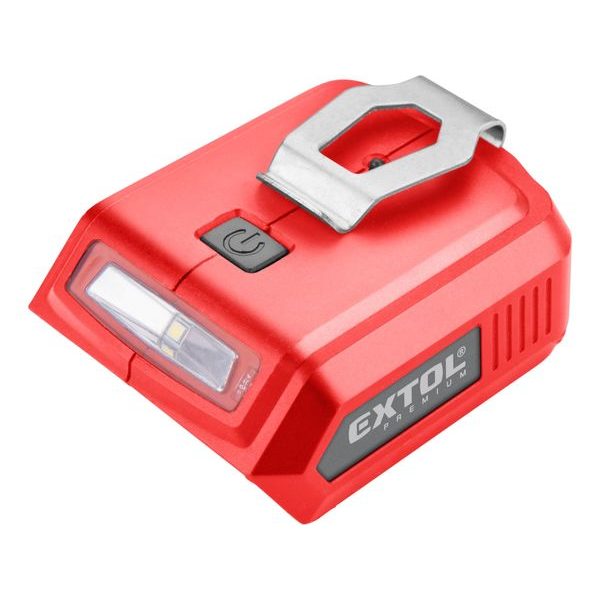 EXTOL PREMIUM NABÍJEČKA AKU PRO USB ZAŘÍZENÍ, SE SVĚTLEM, SHARE20V, BEZ BATERIE, 5V/2A, 8891896 - EXTOL SHARE20V - AKU NÁŘADÍ{% if zbozi.kategorie.adresa_nazvy[0] != zbozi.kategorie.nazev %} - AKU NÁŘADÍ{% endif %}