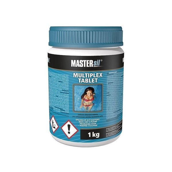 MULTIPLEX-TABLETY MASTERSIL DÓZA 1KG (TABL. 200G) - BAZÉNOVÉ PŘÍSLUŠENSTVÍ A CHEMIE{% if zbozi.kategorie.adresa_nazvy[0] != zbozi.kategorie.nazev %} - ZAHRADA{% endif %}