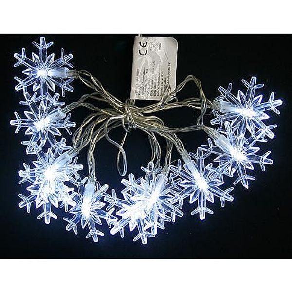 ŘETĚZ MAGICHOME SNOWFLAKE, 90CM, 10XLED BÍLÁ, 2XAA - VÁNOČNÍ DEKORACE{% if zbozi.kategorie.adresa_nazvy[0] != zbozi.kategorie.nazev %} - DŮM A DOMÁCNOST, ELEKTRO..{% endif %}