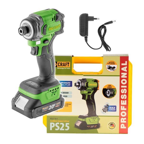 AKU RÁZOVÝ UTAHOVÁK PROCRAFT PS25 | PS25-1B-C PROCRAFT - RÁZOVÝ UTAHOVÁK 18V{% if zbozi.kategorie.adresa_nazvy[0] != zbozi.kategorie.nazev %} - AKU NÁŘADÍ{% endif %}