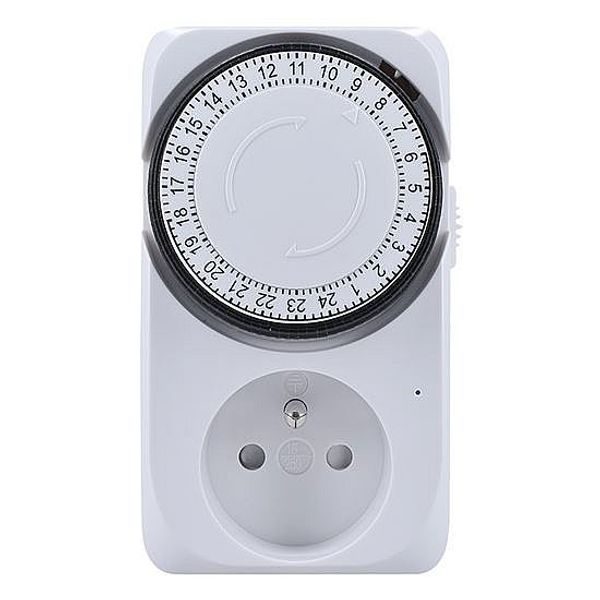 ČASOVÝ SPÍNAČ MECHANICKÝ, DENNÍ 24H., INTERVAL 15MIN, VYPÍNAČ - DOMACÍ AUTOMATIZACE - ZÁSUVKY, TERMOSTATY{% if zbozi.kategorie.adresa_nazvy[0] != zbozi.kategorie.nazev %} - DŮM A DOMÁCNOST, ELEKTRO..{% endif %}