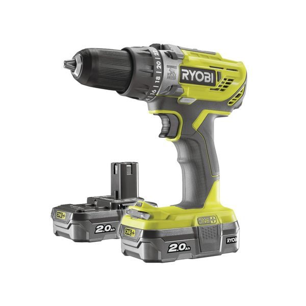 RYOBI R18PD3-220S AKU 18 V VRTAČKA + 2X BATERIE 2 AH + NABÍJEČKA ONE+ - ZNAČKA RYOBI{% if zbozi.kategorie.adresa_nazvy[0] != zbozi.kategorie.nazev %} - ZNAČKA RYOBI{% endif %}