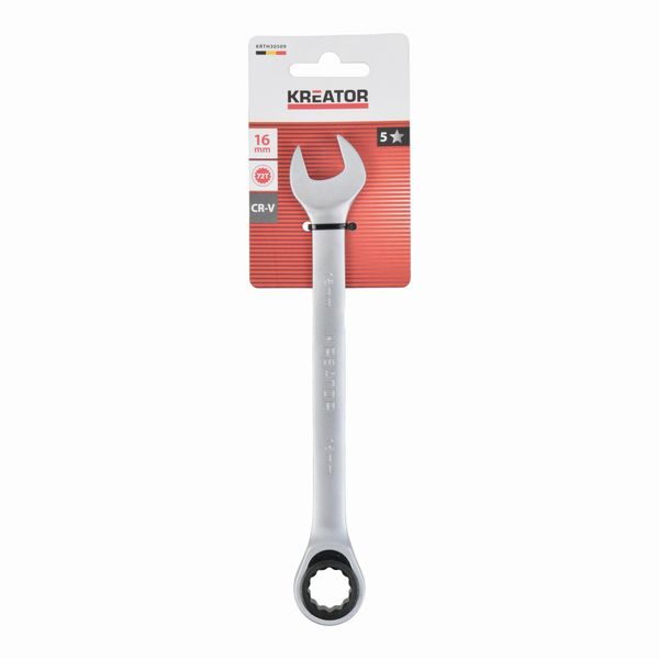 KREATOR KRTH30509 OBOUSTRANNÝ KLÍČ OČKO-RÁČNA/OTEVŘENÝ 16 MM - KLÍČE OČKO-RÁČNA/OTEVŘENÝ{% if zbozi.kategorie.adresa_nazvy[0] != zbozi.kategorie.nazev %} - RUČNÍ NÁŘADÍ{% endif %}