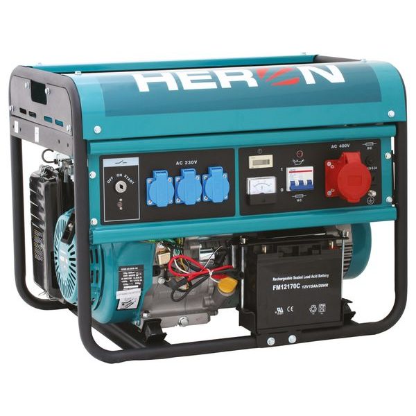 HERON EGM 60 AVR-3E ELEKTROCENTRÁLA BENZÍNOVÁ 13HP/6,0KW (400V) 2,2KW (230V), ELEKTRICKÝ START, 8896114 - TŘÍFÁZOVÉ ELEKTROCENTRÁLY{% if zbozi.kategorie.adresa_nazvy[0] != zbozi.kategorie.nazev %} - ELEKTROCENTRÁLY{% endif %}