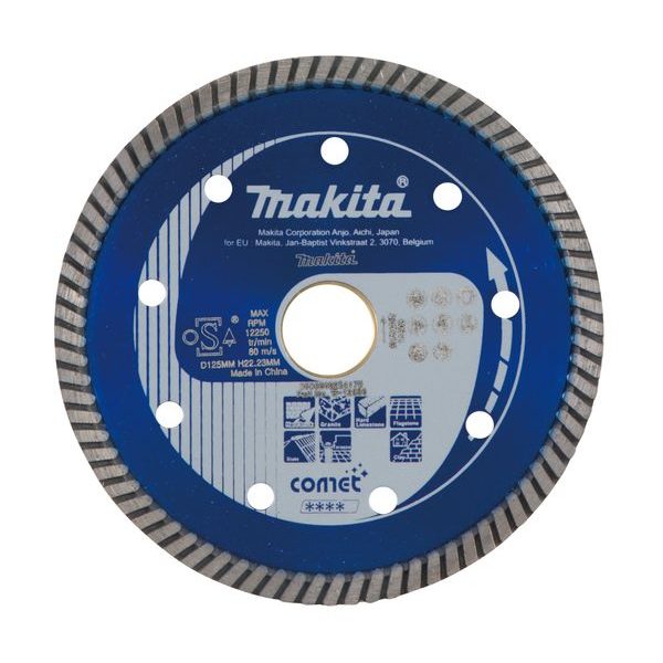 MAKITA B-12996 - KOTOUČ ŘEZNÝ DIAMANTOVÝ COMET TURBO 125X22.23MM - DIA KOTOUČ 125 MM{% if zbozi.kategorie.adresa_nazvy[0] != zbozi.kategorie.nazev %} - PŘÍSLUŠENSTVÍ{% endif %}