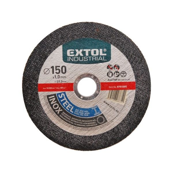 EXTOL INDUSTRIAL KOTOUČ ŘEZNÝ NA OCEL/NEREZ, O 150X1,0X22,2MM, 8701005 - ŘEZNÝ KOTOUČ 150 MM{% if zbozi.kategorie.adresa_nazvy[0] != zbozi.kategorie.nazev %} - PŘÍSLUŠENSTVÍ{% endif %}