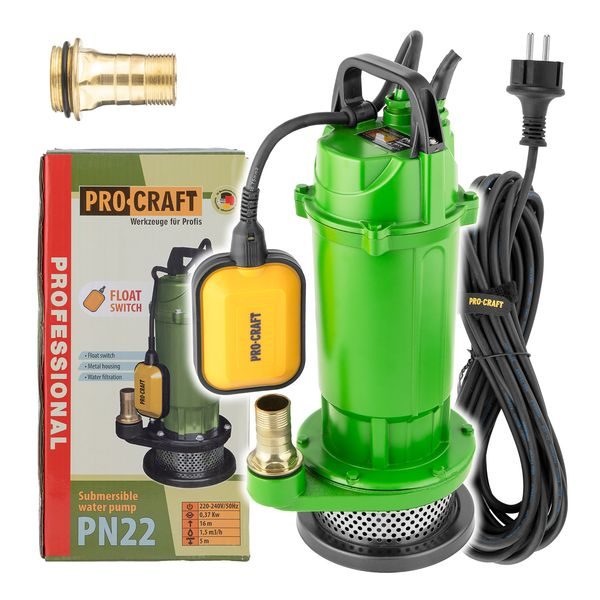 ZAHRADNÍ ČERPADLO PROCRAFT PN22 | PN22 PROCRAFT - PONORNÁ ČERPADLA{% if zbozi.kategorie.adresa_nazvy[0] != zbozi.kategorie.nazev %} - ZAHRADA{% endif %}