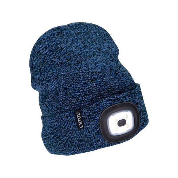 EXTOL LIGHT ČEPICE S ČELOVKOU 4X45LM, USB NABÍJENÍ, MODRÁ/ČERNÁ, UNIVERZÁLNÍ VELIKOST, 100% ACRYL, 43463 - ČEPICE, KŠILTOVKY, PONOŽKY A JINÉ{% if zbozi.kategorie.adresa_nazvy[0] != zbozi.kategorie.nazev %} - PŘÍSLUŠENSTVÍ{% endif %}