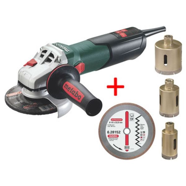 METABO W 9-125 QUICK + DIAM.KOTOUČ+KORUNKY - ÚHLOVÁ BRUSKA 125 MM{% if zbozi.kategorie.adresa_nazvy[0] != zbozi.kategorie.nazev %} - ELEKTRICKÉ NÁŘADÍ{% endif %}