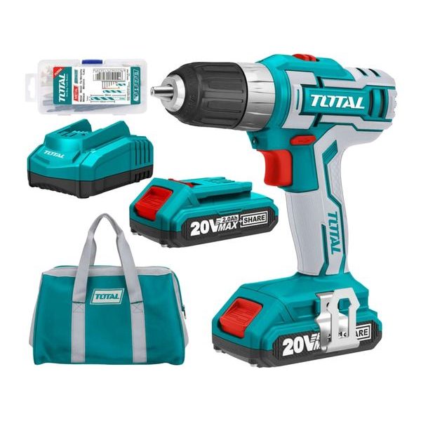 TOTAL VRTACÍ ŠROUBOVÁK AKU, 20V LI-ION (2X), 2000MAH, INDUSTRIAL, TDLI2002 - ZNAČKA TOTAL{% if zbozi.kategorie.adresa_nazvy[0] != zbozi.kategorie.nazev %} - ELEKTRICKÉ NÁŘADÍ{% endif %}