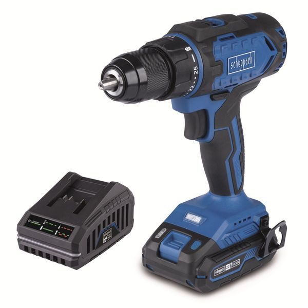 SCHEPPACH C-DD45-X-SET S 20 V IXES AKU VRTACÍ ŠROUBOVÁK + 2AH BATERIE + NABÍJEČKA 2,4 A - AKU ŠROUBOVÁK 18V - 20V{% if zbozi.kategorie.adresa_nazvy[0] != zbozi.kategorie.nazev %} - AKU NÁŘADÍ{% endif %}