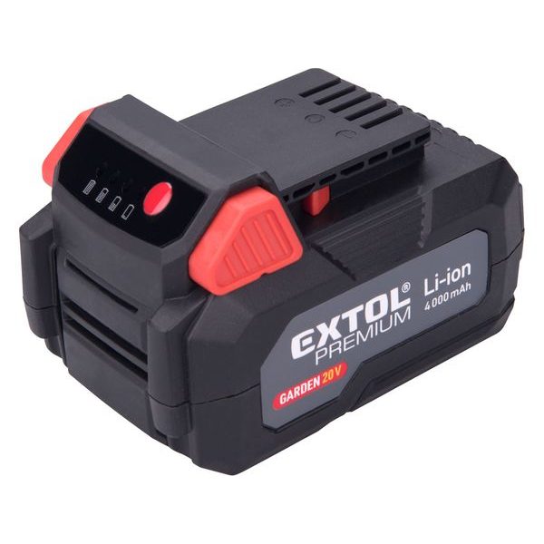 EXTOL PREMIUM BATERIE AKUMULÁTOROVÁ GARDEN20V, 20V LI-ION, 4000MAH, 8895782 - EXTOL SHARE20V - AKU NÁŘADÍ{% if zbozi.kategorie.adresa_nazvy[0] != zbozi.kategorie.nazev %} - AKU NÁŘADÍ{% endif %}