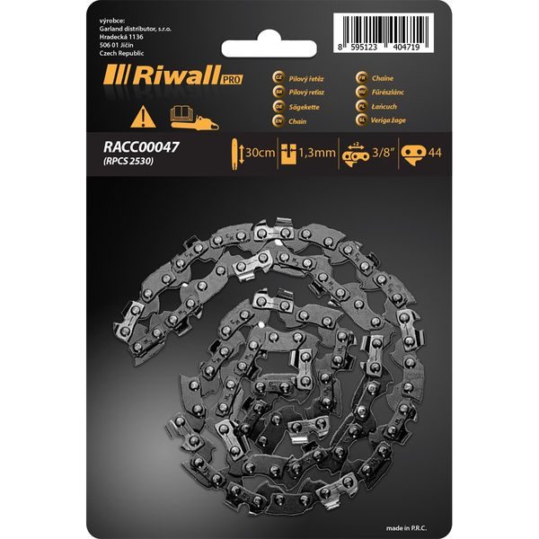 RIWALL PRO PILOVÝ ŘETĚZ 3/8" 1,3 MM - 44 ČLÁNKŮ ( LIŠTA 12" ) PRO RPCS 2630 - ND GARLAND{% if zbozi.kategorie.adresa_nazvy[0] != zbozi.kategorie.nazev %} - NÁHRADNÍ DÍLY{% endif %}