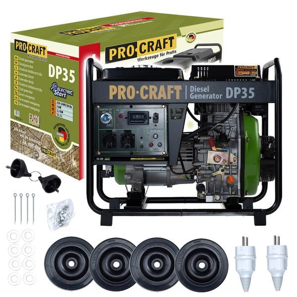 DIESELOVÁ ELEKTROCENTRÁLA PROCRAFT DP35 | DP35 PROCRAFT - JEDNOFÁZOVÉ CENTRÁLY{% if zbozi.kategorie.adresa_nazvy[0] != zbozi.kategorie.nazev %} - ELEKTROCENTRÁLY{% endif %}