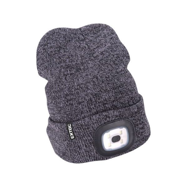 EXTOL LIGHT ČEPICE S ČELOVKOU 4X45LM, USB NABÍJENÍ, ŠEDÁ/ČERNÁ, UNIVERZÁLNÍ VELIKOST, 100% ACRYL, 43462 - ČEPICE, KŠILTOVKY, PONOŽKY A JINÉ{% if zbozi.kategorie.adresa_nazvy[0] != zbozi.kategorie.nazev %} - PŘÍSLUŠENSTVÍ{% endif %}