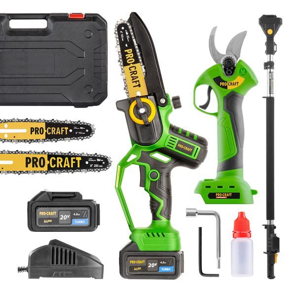 SADA AKU RUČNÍ PILKA PKA32LI A NŮŽKY NA VĚTVE ES28LIBB + NÁSTAVEC EP2.0 | SPKA32LI-ES28LIBB-EP2.0 PROCRAFT - PROŘEZÁVACÍ PILY{% if zbozi.kategorie.adresa_nazvy[0] != zbozi.kategorie.nazev %} - ZAHRADA{% endif %}