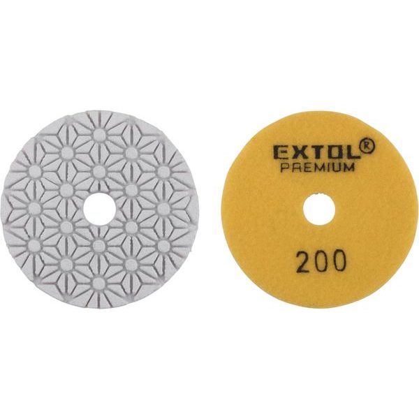 EXTOL PREMIUM KOTOUČ DIAMANTOVÝ LEŠTÍCÍ NA OBKLADY, O100MM, P200, SUCHÝ ZIP, 8803094 - DIAMANTOVÉ LEŠTÍCÍ KOTOUČE{% if zbozi.kategorie.adresa_nazvy[0] != zbozi.kategorie.nazev %} - PŘÍSLUŠENSTVÍ{% endif %}