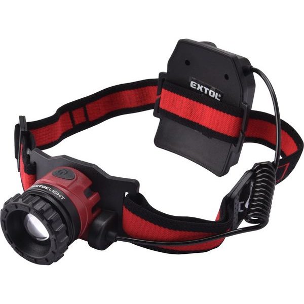 EXTOL LIGHT ČELOVKA 450LM CREE XPL, USB NABÍJENÍ, 10W CREE XPL, FUNKCE ZOOM, 43190 - KAPESNÍ SVÍTILNY A ČELOVKY{% if zbozi.kategorie.adresa_nazvy[0] != zbozi.kategorie.nazev %} - SVÍTIDLA{% endif %}