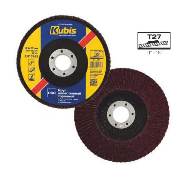 KOTOUČ LAMENOVÝ T27 Р80, 125*22 MM OCEL/DŘEVO | 07-00-2708 KUBIS - LAMELOVÉ KOTOUČE{% if zbozi.kategorie.adresa_nazvy[0] != zbozi.kategorie.nazev %} - PŘÍSLUŠENSTVÍ{% endif %}