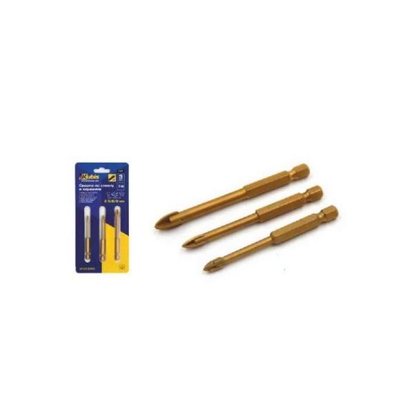 VRTÁK DO SKLA A KERAMIKU 4 BŘITĚ, SADA 3 KS, 5/6/8 MM, TIN, YG6X | 07-01-2003 KUBIS - VRTÁKY DO SKLA A KERAMIKY{% if zbozi.kategorie.adresa_nazvy[0] != zbozi.kategorie.nazev %} - PŘÍSLUŠENSTVÍ{% endif %}