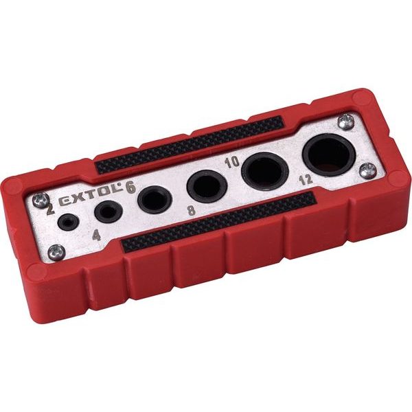 EXTOL PREMIUM VRTACÍ VODÍCÍ ŠABLONA, O 2-4-6-8-10-12MM, 8801920 - VRTÁKY, KORUNKY{% if zbozi.kategorie.adresa_nazvy[0] != zbozi.kategorie.nazev %} - PŘÍSLUŠENSTVÍ{% endif %}