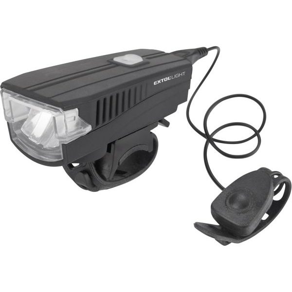 EXTOL LIGHT SVĚTLO BÍLÉ NA KOLO 350LM, USB NABÍJENÍ, KLAKSON, 5W LED, 43137 - ELEKTROKOLA{% if zbozi.kategorie.adresa_nazvy[0] != zbozi.kategorie.nazev %} - DŮM A DOMÁCNOST, ELEKTRO..{% endif %}