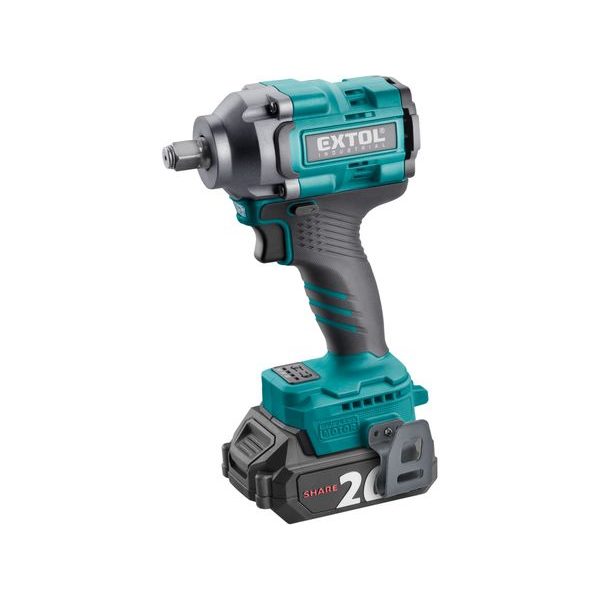 EXTOL INDUSTRIAL UTAHOVÁK RÁZOVÝ 1/2" AKU SHARE20V, 500NM, BRUSHLESS, 2AH, 8791814 - RÁZOVÝ UTAHOVÁK 18V{% if zbozi.kategorie.adresa_nazvy[0] != zbozi.kategorie.nazev %} - AKU NÁŘADÍ{% endif %}