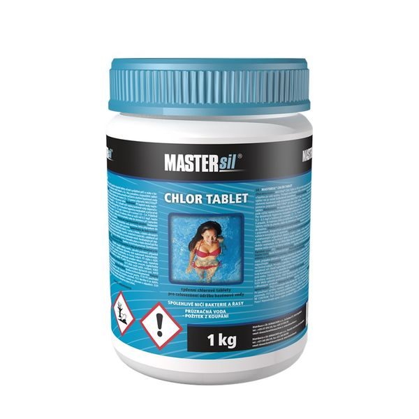 CHLOR TABLETY MASTERSIL DÓZA 1KG (5TABLET À 200G) - BAZÉNOVÉ PŘÍSLUŠENSTVÍ A CHEMIE{% if zbozi.kategorie.adresa_nazvy[0] != zbozi.kategorie.nazev %} - ZAHRADA{% endif %}