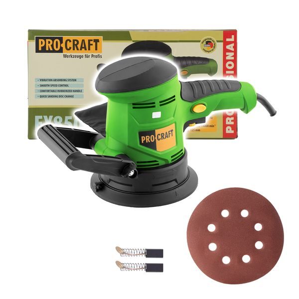 EXCENTRICKÁ BRUSKA PROCRAFT EX850E | EX850E PROCRAFT - EXCENTRICKÉ BRUSKY{% if zbozi.kategorie.adresa_nazvy[0] != zbozi.kategorie.nazev %} - ELEKTRICKÉ NÁŘADÍ{% endif %}