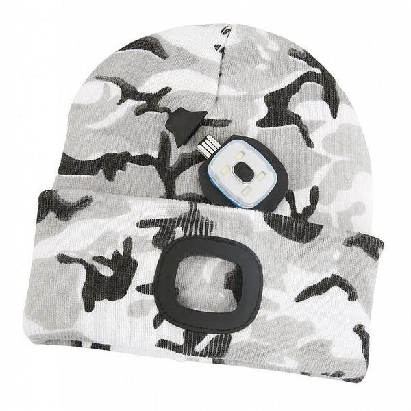 ČEPICE LED, 4X SMD LED, USB NABÍJENÍ, KAMUFLÁŽ ŠEDÁ, UNI - ČEPICE, KŠILTOVKY, PONOŽKY A JINÉ{% if zbozi.kategorie.adresa_nazvy[0] != zbozi.kategorie.nazev %} - PŘÍSLUŠENSTVÍ{% endif %}