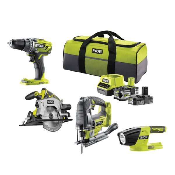 RYOBI R18CK4A-252S AKU 18 V SET (R18DD3 + RWSL1801 + R18JS + R18T + 1 X 5,0 AH + 1 X 2 AH BATERIE + NABÍJEČKA) - ZNAČKA RYOBI{% if zbozi.kategorie.adresa_nazvy[0] != zbozi.kategorie.nazev %} - ELEKTRICKÉ NÁŘADÍ{% endif %}