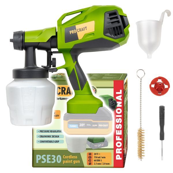 AKU STŘÍKACÍ PISTOLE PROCRAFT PSE30BB (BEZ BATERIE A NABÍJEČKY) | PSE30BB PROCRAFT - AKU SPECIALITY{% if zbozi.kategorie.adresa_nazvy[0] != zbozi.kategorie.nazev %} - AKU NÁŘADÍ{% endif %}